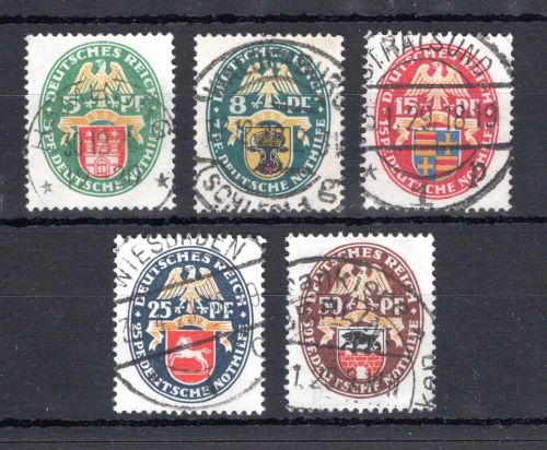 Weimarer Republik MiNr. 425-429 gestempelt
