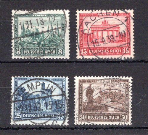 Weimarer Republik MiNr. 450-453 Vollstempel