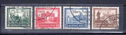 Weimarer Republik MiNr. 450-453 gestempelt geprüft Schlegel