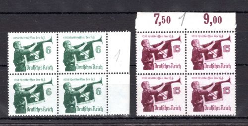 Deutsches Reich MiNr. 584-585 postfrisch 4er Blöcke
