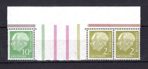 Bund Zusammendruck MiNr. WZ 6 postfrisch ungefaltet