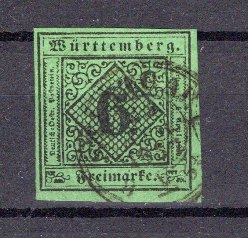 Altdeutschland Württemberg MiNr. 3 gestempelt