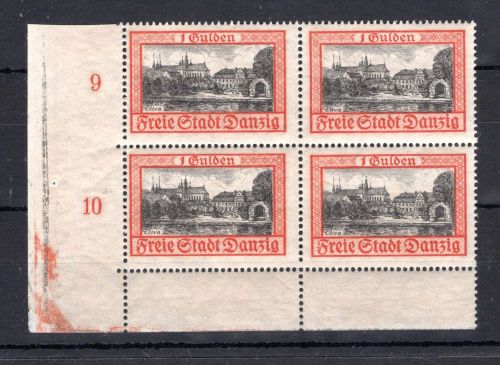 Danzig MiNr. 212 postfrisch 6er Block ungefaltet