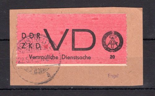 DDR ZKD VD MiNr. 1 A Briefstück