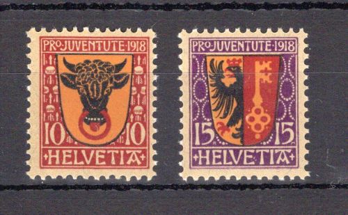 Schweiz Pro Juventute 1918 MiNr. 143-144 postfrisch
