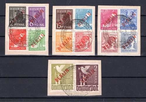 Berlin MiNr. 21-34 Briefstück mit Sonderstempel