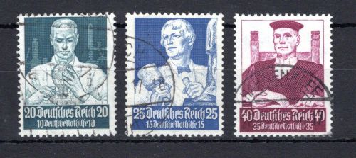 Deutsches Reich MiNr. 562-564 gestempelt Berufsstände, geprüft Peschl