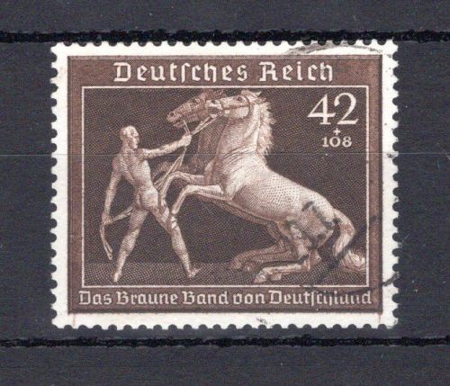 Deutsches Reich MiNr. 699 gestempelt Pferderennen, geprüft Peschl