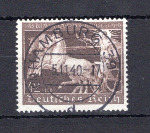 Deutsches Reich MiNr. 747 Vollstempel Pferderennen, geprüft Peschl