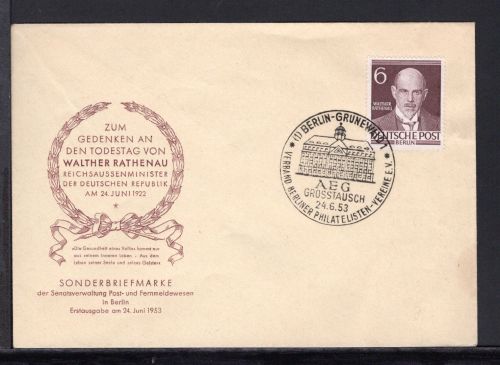 Berlin MiNr. 93 Ersttagsbriefe/ FDC Männer der Geschichte