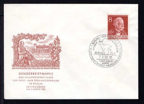 Berlin MiNr. 94 Ersttagsbriefe/ FDC Männer der Geschichte