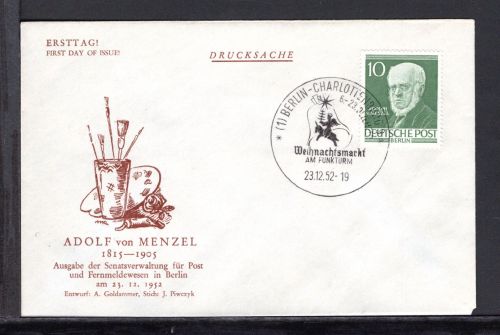 Berlin MiNr. 95 Ersttagsbriefe/ FDC Männer der Geschichte