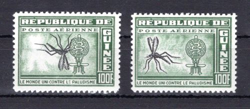 Guinea MiNr. 104 K postfrisch Abart "kopfstehende Anopholesmücke"