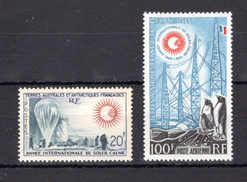 franz. Antarktisgebiete MiNr. 29-30 postfrisch Jahr der ruhigen Sonne