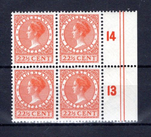 Niederlande MiNr. 186 postfrisch 4er Block, waag. gefaltet