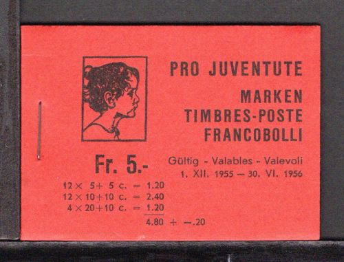 Schweiz Pro Juventute 1955 MiNr. MH 0-40 postfrisch komplett