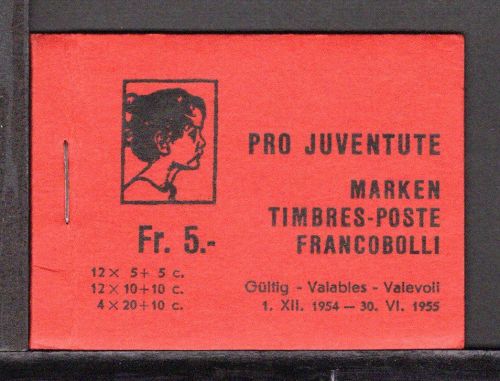 Schweiz Pro Juventute 1954 MiNr. MH 0-39 Ersttagssonderstempel komplett