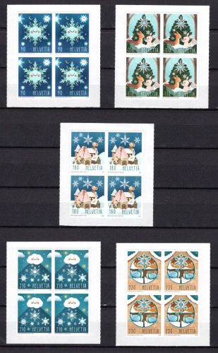 Schweiz Viererblöcke MiNr. 2892-2896 postfrisch Weihnachten