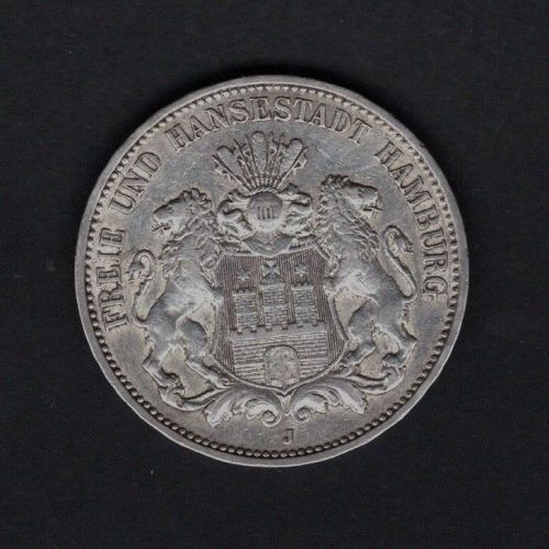 Hamburg 1909 3 Mark Stadtwappen