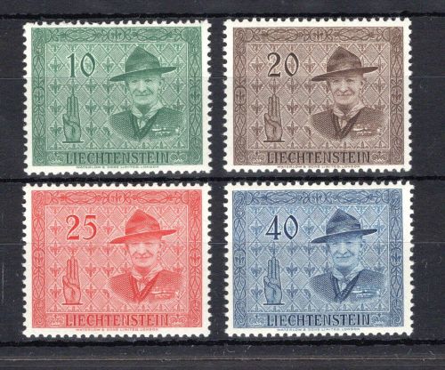 Liechtenstein MiNr. 315-318 postfrisch Pfadfinder, Baden Powell