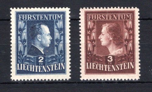 Liechtenstein MiNr. 304 A + 305 B postfrisch Fürstenpaar