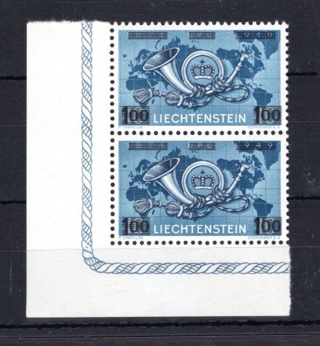 Liechtenstein MiNr. 288 postfrisch senkr. Paar Eckrand ul, UPU