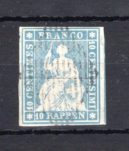 Schweiz MiNr. 14 I gestempelt Befund Briefmarkenprüfstelle Basel