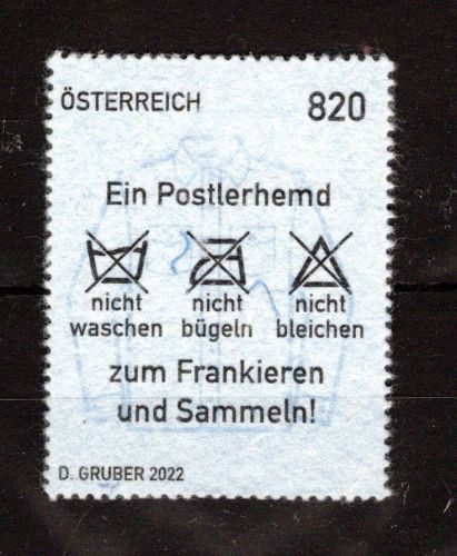 Österreich MiNr. 3694 postfrisch Stoffmarke Postlerhemd