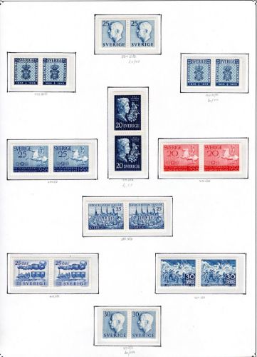 Schweden Lot Zusammendrucke MiNr. 383 ff postfrisch Gustav VI. u. a.