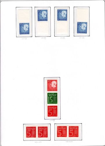 Schweden Lot Zusammendrucke Paare MiNr. 478 ff postfrisch Gustav VI. u.a.