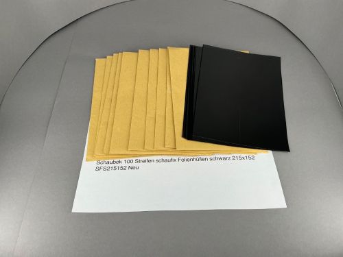 Schaubek 100 Streifen schaufix Folienhüllen schwarz 215x152 SFS215152 Neu