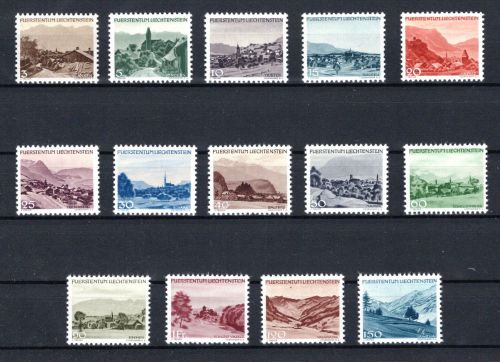 Liechtenstein MiNr. 224-237 postfrisch Landschaften