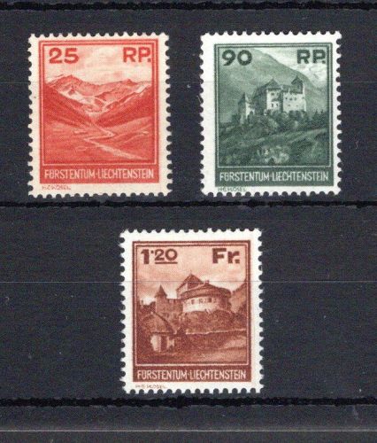 Liechtenstein MiNr. 119-121 postfrisch Attest Bruno Rupp