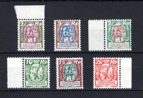 Liechtenstein MiNr. 65-70 postfrisch