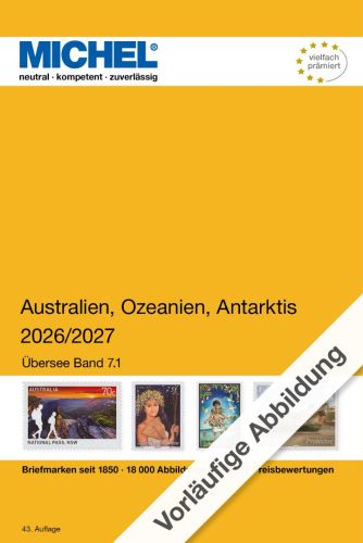 Michel Katalog Australien, Ozeanien, Antarktis 2026/27 Bd 1 A-M ÜK 7/1 6054 Neu