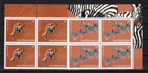 Liechtenstein MiNr. 2016-2017 postfrisch 4er Blöcke, Wildtiere