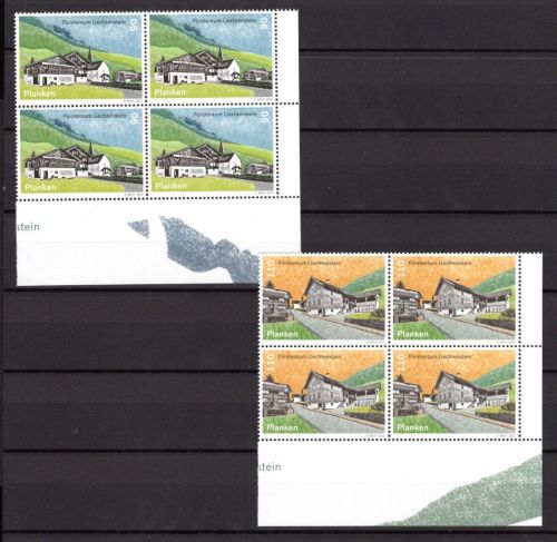 Liechtenstein MiNr. 2082-2083 postfrisch 4er Blöcke, Dorfansichten