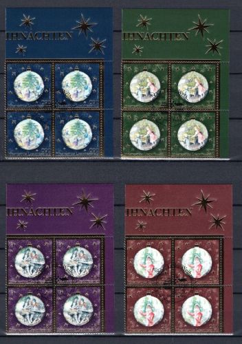 Liechtenstein MiNr. 2108-2111 ESst 4er Blöcke, Weihnachten