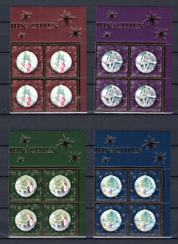 Liechtenstein MiNr. 2108-2111 postfrisch 4er Blöcke, Weihnachten