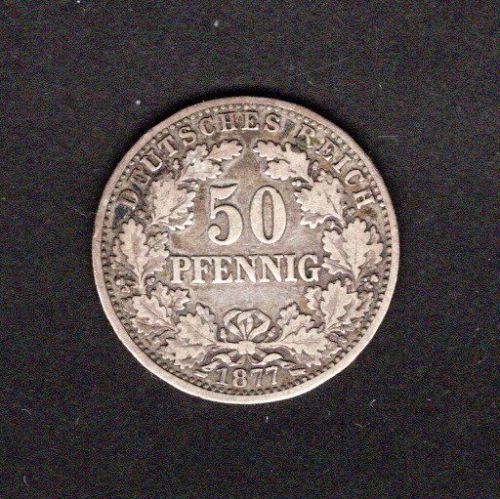 Deutsches Reich 1877 D 50 Pfennig