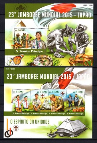 St. Tomé und Principe MiNr. 6283-6286 KB und Block 1110 postfrisch Pilze
