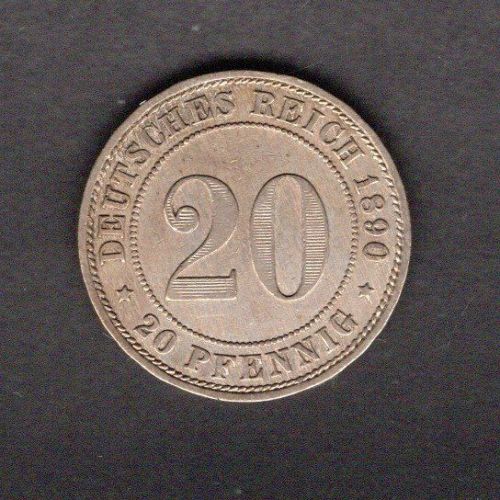 Deutschland Kaiserreich 1890 A 20 Pfennig
