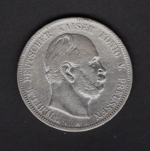 Preussen 1876 A 5 Mark, Wilhelm