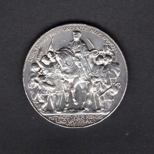 Preussen 1913 3 Mark Wilhelm II. zu Pferde