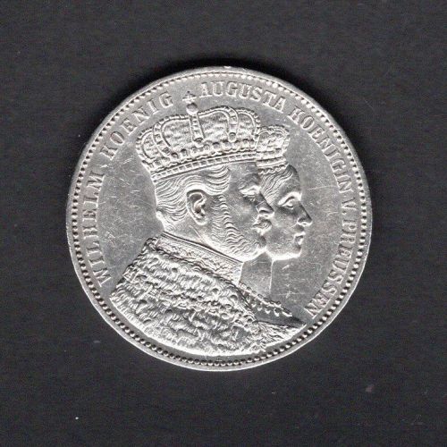 Preussen 1861 Krönungstaler Wilhelm und Augusta