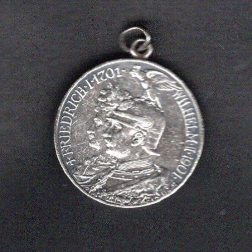 Preussen 1901 A 2 Mark Wilhelm II. + Friedrich I. als Anhänger