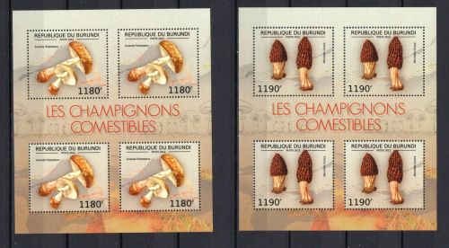 Burundi MiNr. 2738-2742 Kleinbogen-Satz postfrisch Pilze