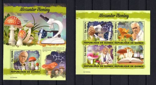 Guinea MiNr. 14031-14034 Kleinbogen und Block 3167 postfrisch Pilze