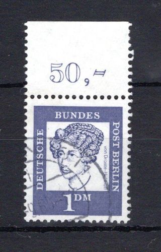 Berlin MiNr. 212 Oberrand gestempelt ungefaltet, geprüft Schlegel