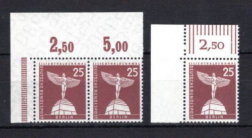 Berlin MiNr. 147 P OR + W OR postfrisch ungefaltet